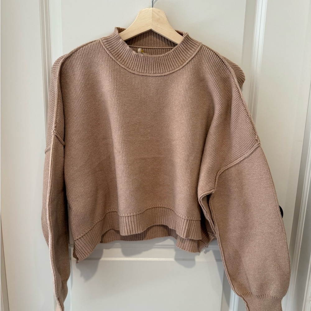 Amazon Women's Brown Crew Neck Sweater